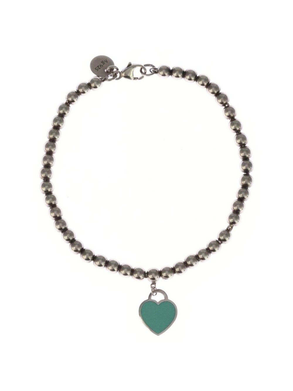 Tiffany & Co Return to Tiffany Blue Heart Ball Chain Bracelet Silver